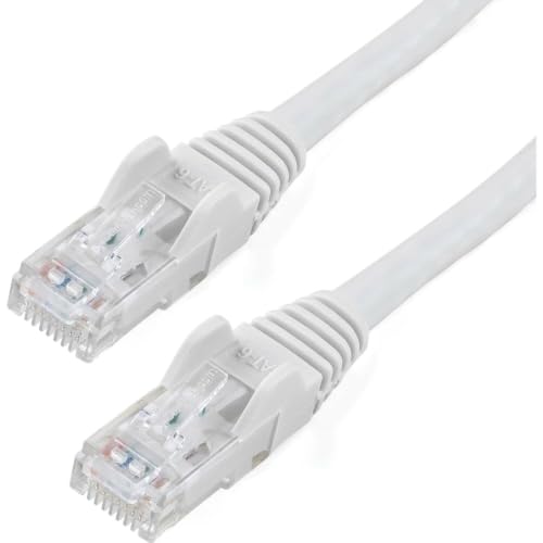 StarTech 1ft CAT6 Ethernet Cable - White CAT 6 Gigabit Ethernet Wire -250Mhz 100W PoE RJ45 UTP Network Patch Cord Snagless with Strain Relief (N6PATCH1WH)