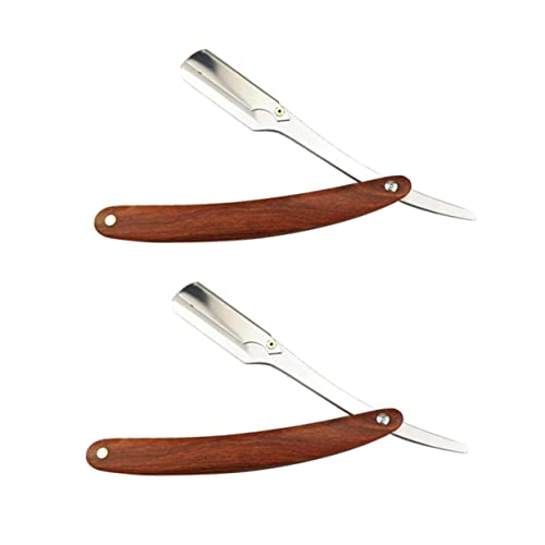NOLITOY Professional Barber Kit 2pcs Vintage Style Razor Holder Razor for Men Hair Cliers for Men