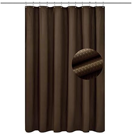 Barossa Design Soft Microfiber Fabric Shower Liner or Curtain, Hotel Quality, Machine Washable, Water Repellent, Chocolate Brown, 70 x 72 inches