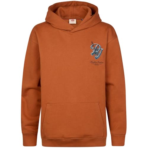 Sweater hooded print Petrol Industries orange pour garçon taille 152
