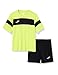 Joma Academy ll Conjunto de Fútbol, Niños, Amarillo (Neon Yellow-Black), XS