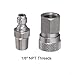 Quick Connect Adapter, Male & Female Industrial Air Hose Quick Connector 8mm 1/8 npt Thread Air Tool Fittings Accessories