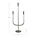 Creative Co-Op Hand-Forged Metal Candelabra, Antique Brass Finish (Holds 3 Taper Candle Holder