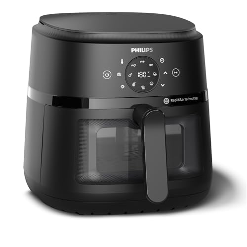 Philips Airfryer Serie 2000 – Friggitrice 6,2L Con Finestrella di cottura, RapidAir, 13 Modalità di Cottura, 90% di Grassi in Meno, Facile da Pulire, Touchscreen, Risparmio Energetico (NA230/00)
