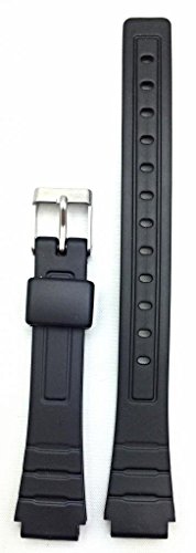 NewLife 12mm Black Rubber Watchband - Comfortable and Durable PVC Material Replacement Watchstrap for Women