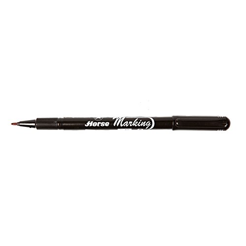 OriginalFromThailand Horse Permanent Marker 1 mm. H-40, Black ink, Pack 3 pcs.