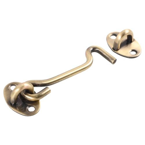 GOOHOCHY Cabin Hooks 4 Inches Copper Window Hook Latch Interior Door Latch Window Lock