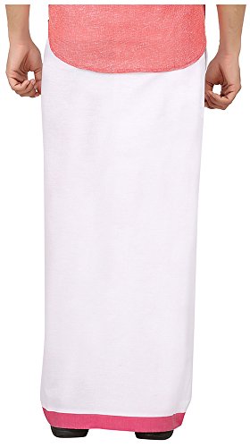 Prakasam Cotton Men's Cotton Dhoti_Moon-Vel-Pkt-Pink_Pink_32
