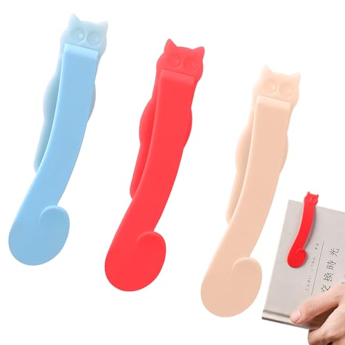 しおり クリップ シリコンブックマーク スマートブックマーク 3個3色 かわいい 猫の形 自動フォローページ 御洒落 携帯便利 数秒で開閉 子供 学生 教師 読書愛好家 贈り物 読書 グッズ 勉強グッズ 文房具 ブッククリップ 勉強