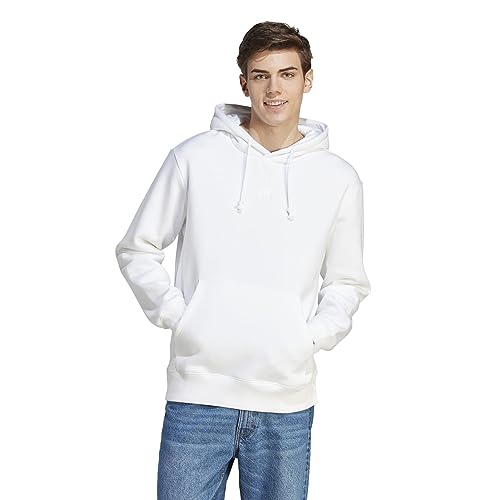 adidas Men's All Szn Fleece Hoodie, White, L