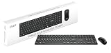 MSI Forge K210W Combo ratón y Teclado inalámbrico con interruptores de Tijera, 2,4 GHz inalámbrico de Largo Alcance, Fuente de alimentación Recargable, Teclas de Acceso Directo para Control rápido