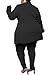 Plus Size Blazer Sets Women 2 Piece Outfits Business Casual High Waisted Long Pant Suits for Wedding Guest, Black, 5XL