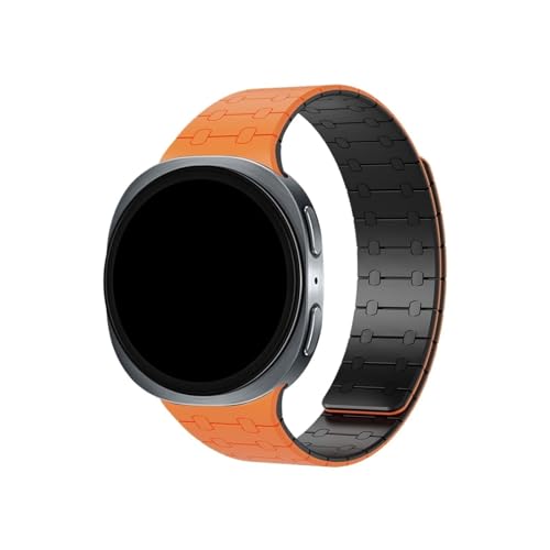 �X�|�[�c�V���R���r���v�o���h Samsung Galaxy Watch 8 44mm 40mm/8Classic 46mm�p, �I�����W�u���b�N, For Galaxy 8 44/40mm
