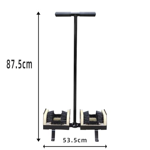 Rascador de botas: cerdas rígidas de doble cara resistentes para eliminar el barro al aire libre, ideal para botas de senderismo y fútbol, perfecto para entradas de jardín