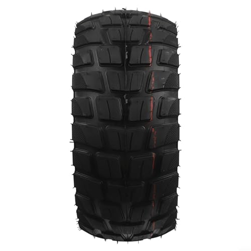 Axorafow 10 Inch 90/55-6 Tubeless Off-road Tire Scooter - Thickened Rubber Rear or Front Wheel Compatible with 6 Hub Black (Pack of 1)