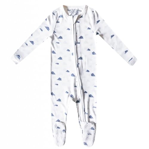 Image of Copper Pearl Baby Zip-Up Footie Pajamas - Soft Stretchy Sleep and Play Footies for Boys and Girls