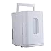 Mini lodówka samochodowa, 10 l, 0 – 65 ℃, przenośna lodówka podróżna z funkcją chłodzenia i ogrzewania, ukryty uchwyt i okienko, 12 V DC / 220 V AC chłodziarka do napojów owocowych, warzywnych, napojów, biała