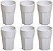 Omada Design Ensemble de 6 verres à boissons de 42,5 cl, en verre ou à long drink, en plastique de 12,5 cm de hauteur, incassables, de forme octogonale empilables et allant au lave-vaisselle,blanc