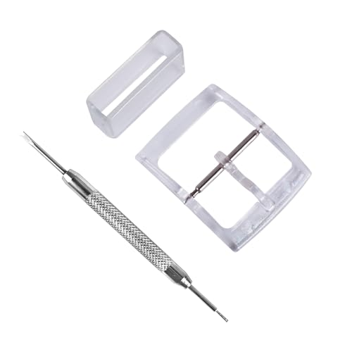 MyTime Watch Straps Replacement Plastic Buckle and Silicone Loops for Swatch- Choice of Colors & Widths (17mm, Lucency)