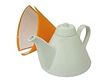 TETERA CAFETERA CONO PORCELANA 450 ML TERMO NARANJA