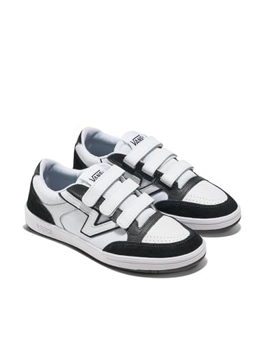 Vans Unisex Lowland CC V Shoe | '80s Retro Strap Sneakers for Men & Women, ComfyCush Soles Black/True White