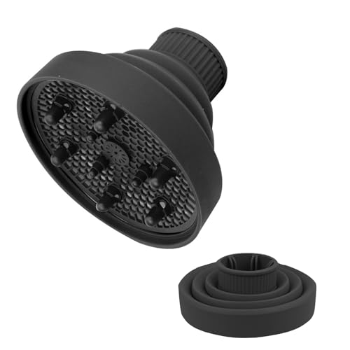 iwontalersy Difusor Pelo Rizado Difusor,Difusor Universal para Secador,Difusor de Silicona Plegable para Secador de Pelo,Adecuado para la Mayoría de Secadores de Pelo