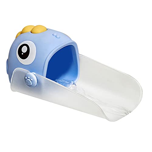Image of Garosa Faucet Extender for Toddlers Cartoon Faucet Extender for Kids Hand Washing Kids Hand Wash Helper for Bathroom Kitchen Bathtub Sink(Blue)