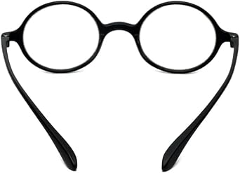 Calabria 721 Round Reading Glasses with Clear Lenses Ebony & Tortoise | TR90 Lightweight Frame | Men & Women Readers
