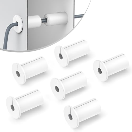 6 PCS 3/4 Inch Starlink Wall Grommets White Cable Grommet for Starlink Wall Cable Pass Through Bushing Grommets 19mm Diameter Silicone 3/4 Inch Starlink Cable Routing Kit White for Protecting Cords