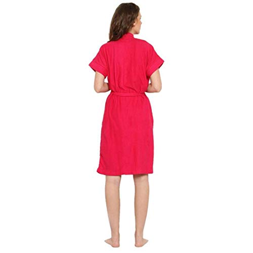 Image of bathrobes terry cotton free size bathrobe for women, bathsuit fit up to 42 inches chest size ladies - Dark Rani bathrobe