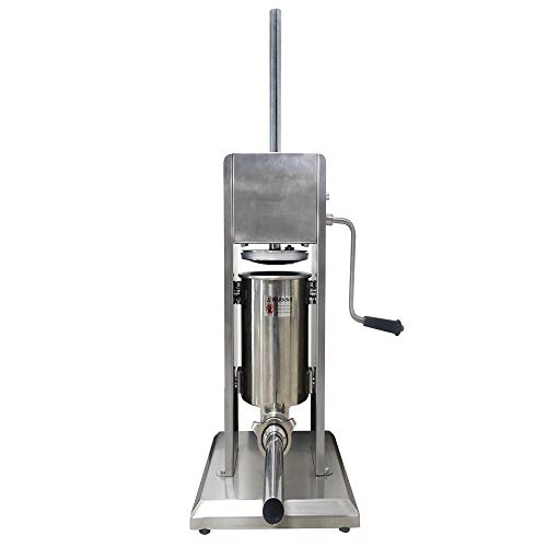 LARS360 7 Liter Wurstmaschine aus Edelstahl Wurstfüller Wurstpresse Wurstspritze Manuell Mechanisch Handkurbel…