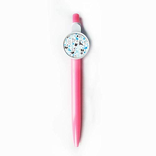 Stylo à bille rétractable Noël bleu anti-bavure pour écrire