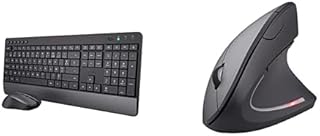 Trust Trezo Wireless Keyboard Mouse Set, French AZERTY Configuration, Long-Life Battery 48 Months, 2.4 GHz & Verto Wireles…