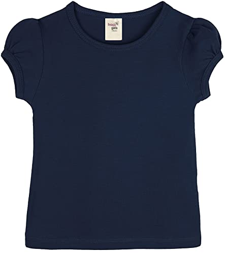 Image of Lilax Girls Short Puff Sleeve Cotton T-Shirt, Toddler & Little Girls Top | 95% Cotton Puff Sleeve Tee; Crewneck, Short Sleeve; Toddler & Girls Sizes 2T-12; for School, Play & Everyday; Machine Wash