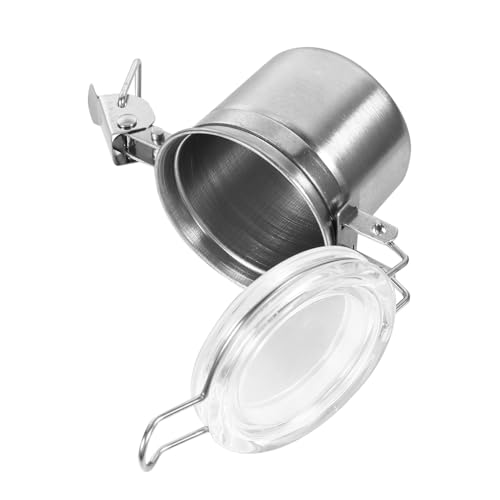 Sosoport 1Pieza Hermético Inoxidable con Válvula para Café para Almacenamiento Cocina con Transparente Vacío