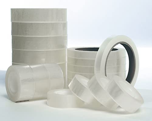 Q-Connect KF17492 Transparentes Klebefilm Klebeband / 6 Rollen / 24 mm x 10 m/für Schule, Heim und Büro