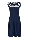 sommerlich süß zu Peeptoes Vive Maria Mer Ahoy Damen A-Linien-Kleid blau, Größe:XS