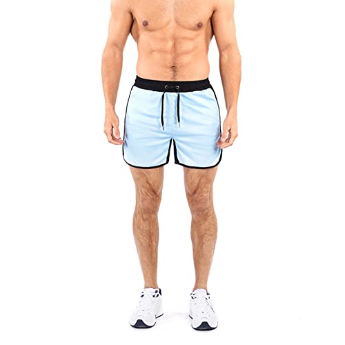 Heren Gym Workout Shorts Lichtgewicht Running Shorts Effen Kleur Spier Shorts Training Atletische Jogger Casual Shorts met zakken - Afbeelding 3