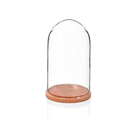 EMH Glass Display Dome with Beech Base Cover