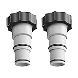 [Compatible]: adaptador de manguera para generadores de cloro y sistemas de sal Intex, adecuado para uso con raquillos de manguera, para conectar mangueras de baño flotante, mangueras de 1,5 y 1,25 pulgadas para conjuntos de piscina Intex Para mangueras de 32 mm a conexiones de 38 mm