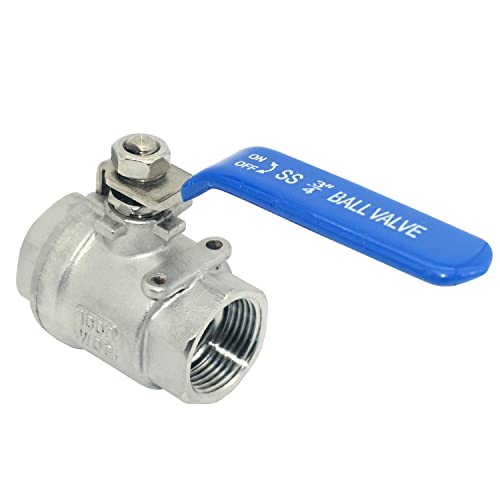 Image of DAN SPEED 3 /4 inch NPT Female 316 Stainless Steel Full Port Ball Valve Vinyl Handle WOG1000 (3 /4 inch)