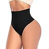 Tummy Control Thong Shapewear for Women High Waisted Panties Girdle Seamless Shaping Body Shaper Underwear (A# Black-5,XL)