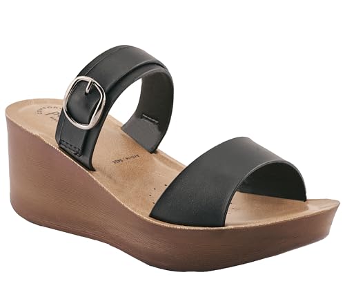 Image of puntoblu Cushion Comfort Designer Platform Heels for Women | Comfortable Padded Footbed | Anti-Skid & Durable Wedge Heel Slippers for Girls | Ideal for Casual, Party & Ethnic Wear