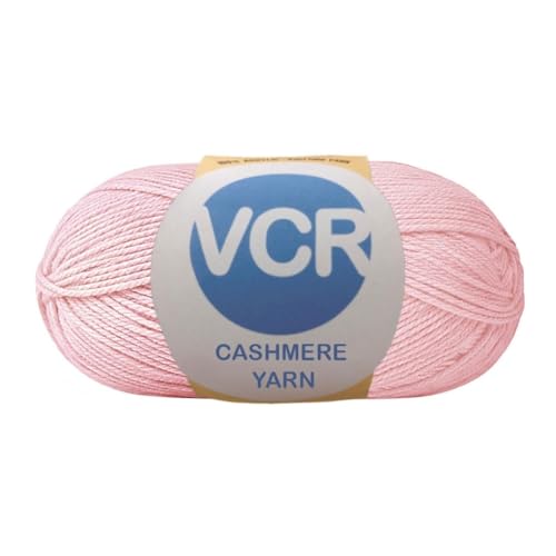 Image of VCR Light Pink Cashmere Knitting Yarn, 100 Grams Hank, 265 Meters Length, Acrylic 75% and Nylon 25%, Soft Crosia Thread for Crochet and Knitting, Suitable for Sweaters, Pullovers and Jackets