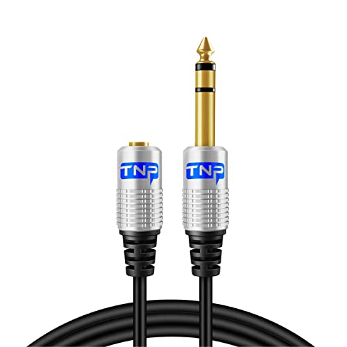 Cable adaptador Jack 6.35mm a 3.5mm 7.62 m miniatura 6