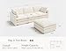 Txtin's Cloud Couches for Living Room L Shaped Sectional Couch with Ottoman Deep Plush 4 Seats Sofa Modern Sofa for Apartment