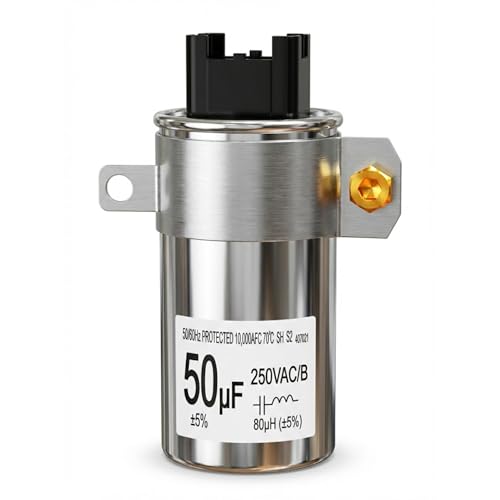 W11395618 Washer Motor Run Capacitor for Whirlpool Maytag Kenmore Amana Replaces W11162560 W10625046 WPW10625046 W10843769 W10866250 50uF 250VAC Pure Copper Coil Washing Machine Start Capacitor Parts