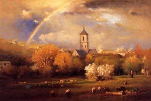 Peinture à l'huile Étretat George Inness habiller un mur vide toile