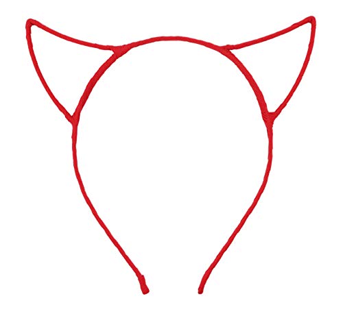 Bonnie Z. Leonardo Chiffon Devil Horns Headband Red