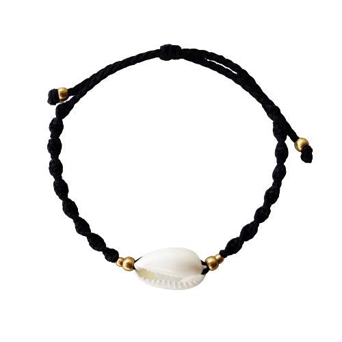 1 PC Bohemian Cowrie Beads Shell Adjustable Bracelets cum Anklets for Girls & Women | Macram? Jewelry
